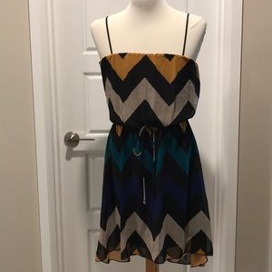 Francesca Alta geometric slip dress NWT